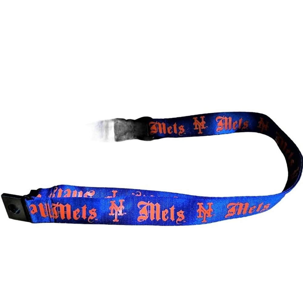New York Mets 2-Sided Lanyard Keychain Old English Font Design MLB Licensed New